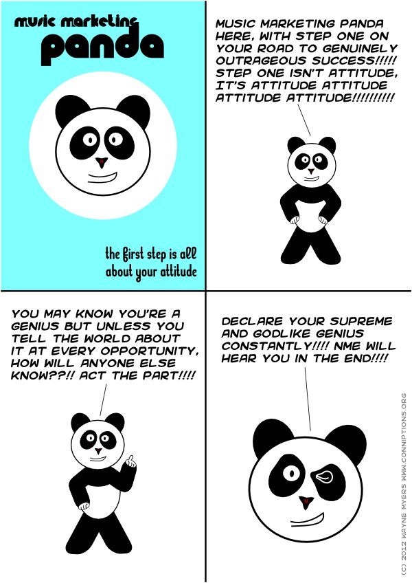 The panda means that there is no upper limit to how seriously you should take yourself.